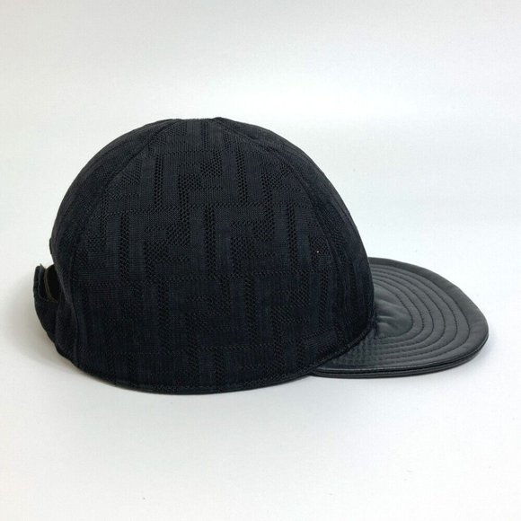 Authentic FENDI FZQ770 Zucca hat cap polyamide Black - Picture 4 of 10